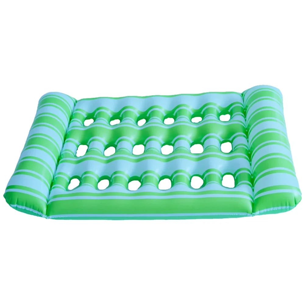 Lettino Galleggiante Gonfiabile con Cuscini – Amaca da Piscina in PVC, 4 Colori