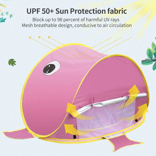 Tenda da Spiaggia Pop-Up per Bambini con Piscina Integrata – Protezione UV 50+