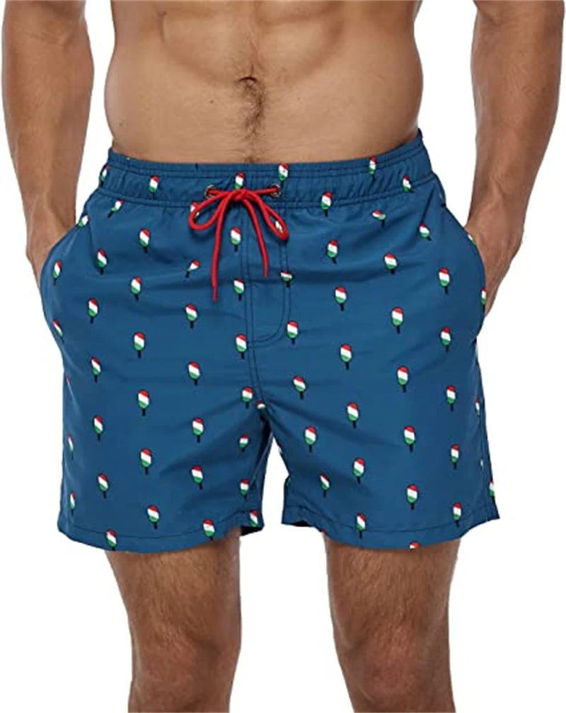 Pantaloncini da Bagno Uomo Fantasia – Costume Mare con Fodera in Rete e Tasche