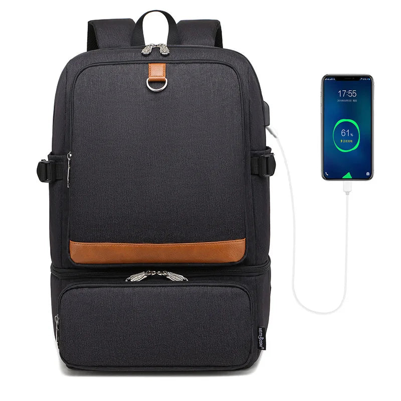 Zaino Impermeabile con Porta USB e Scomparto Laptop – Tessuto Oxford, Capacità 36-55L, 2 Colori