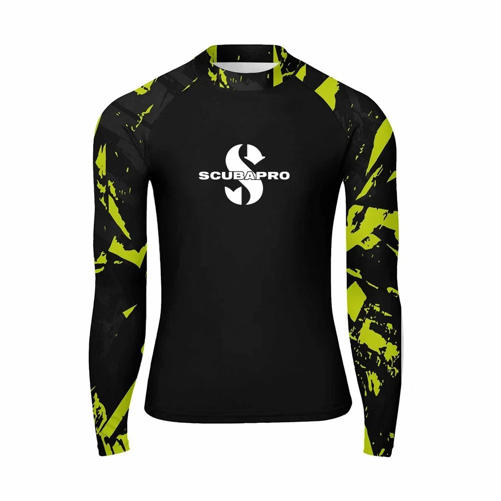 Rashguard Maniche Lunghe Uomo Scubapro con Stampa Grafica Protezione UV XS-XXXL