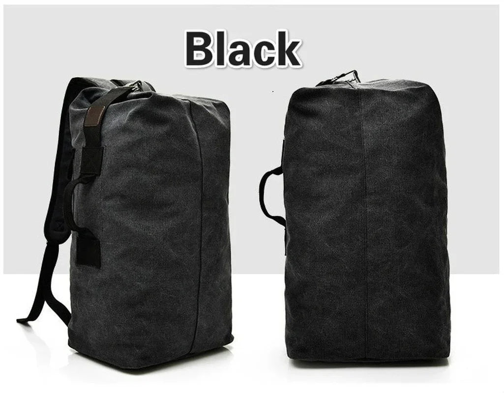 Zaino in Tela Canvas Multifunzionale – Sport, Trekking, Pesca e Viaggio – 3 Colori, 2 Misure 30L e 45L