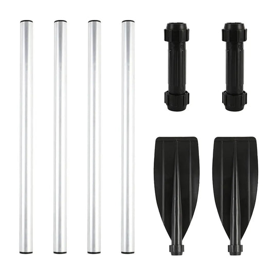 Pagaie per Kayak in Alluminio – Kit 4 Sezioni, 2 Remi o 1 Pagaia Doppia