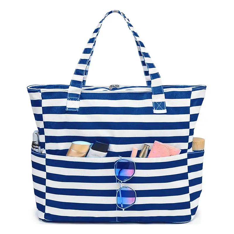 Borsa da Spiaggia Impermeabile con Cerniera – Grande Capacità, 50×40 cm 4 Fantasie