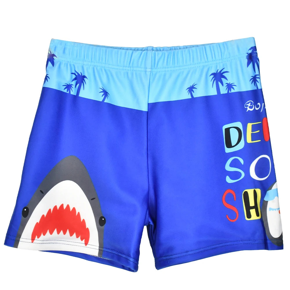 Pantaloncini da Bagno per Bambini ad Asciugatura Rapida – Boxer da Nuoto con Stampa Squalo e Dinosauro, S–3XL , 4 Fantasie