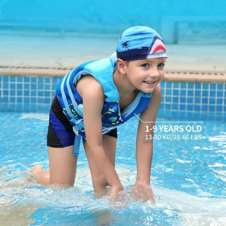 Giubbotto Salvagente per Bambini in Neoprene GOGOKIDS – con Fischietto e Cinghia Regolabile, S/M/L
