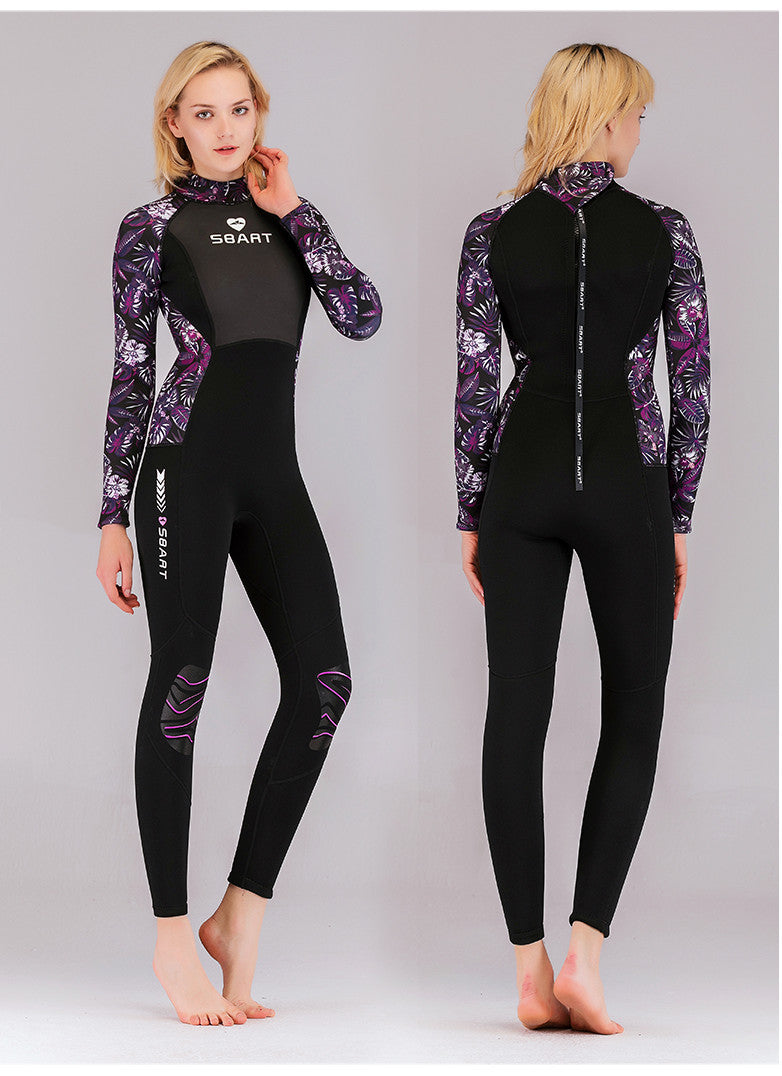 Muta Donna Sbart 3mm Neoprene Manica Lunga Monopezzo per Immersioni Snorkeling Surf