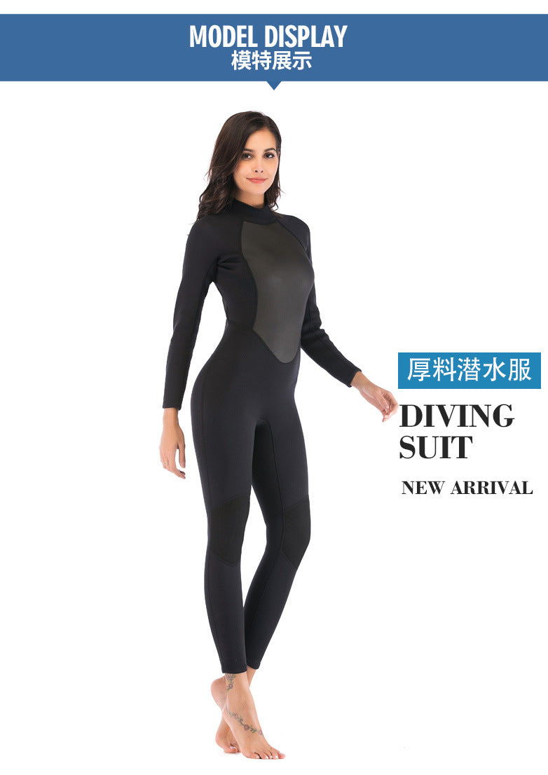 Muta Donna Sbart 3mm Neoprene Manica Lunga Monopezzo per Immersioni Snorkeling Surf