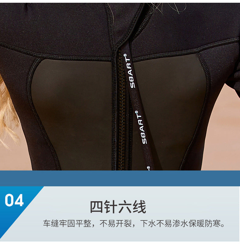 Muta Donna Sbart 3mm Neoprene Manica Lunga Monopezzo per Immersioni Snorkeling Surf