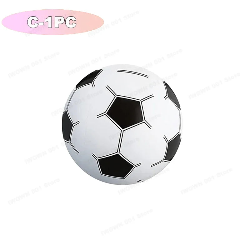 Palloni Gonfiabili da Spiaggia con Grafica Sportiva – Baseball, Pallavolo, Calcio, Basket, Rugby – 30 cm