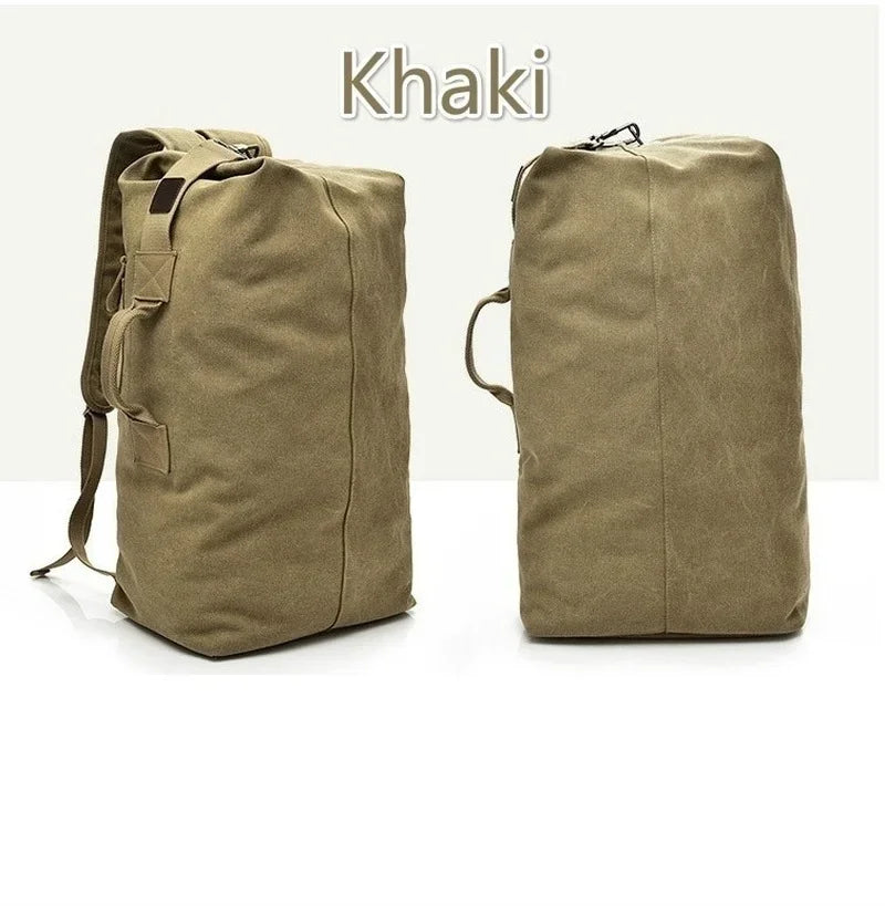 Zaino in Tela Canvas Multifunzionale – Sport, Trekking, Pesca e Viaggio – 3 Colori, 2 Misure 30L e 45L