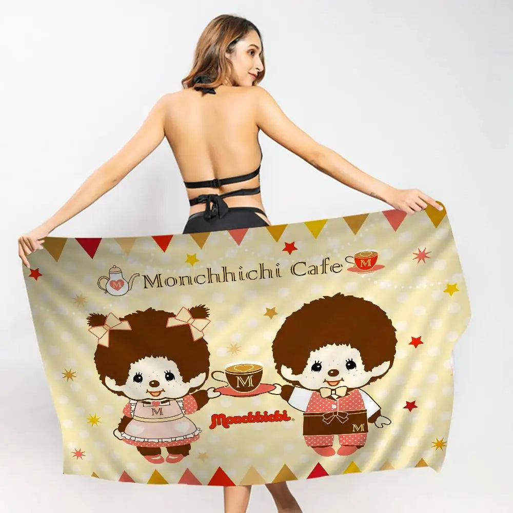 Telo Mare con Scimmietta Kawaii – Cotone e Poliestere – 10 Fantasie 7 Misure
