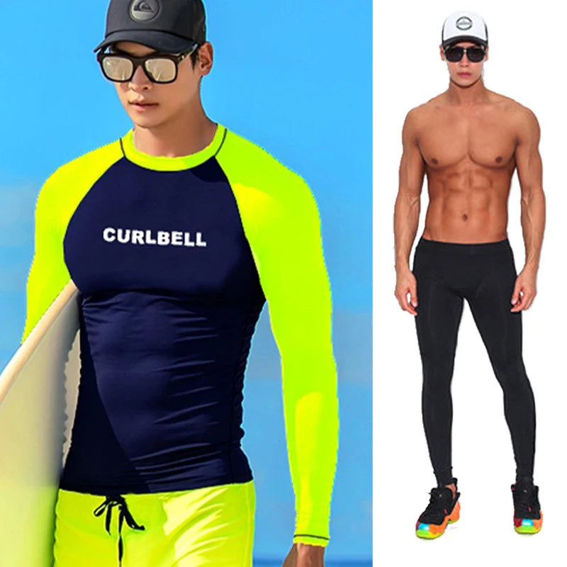 Rash Guard Uomo Manica Lunga anche con Zip Protezione UV