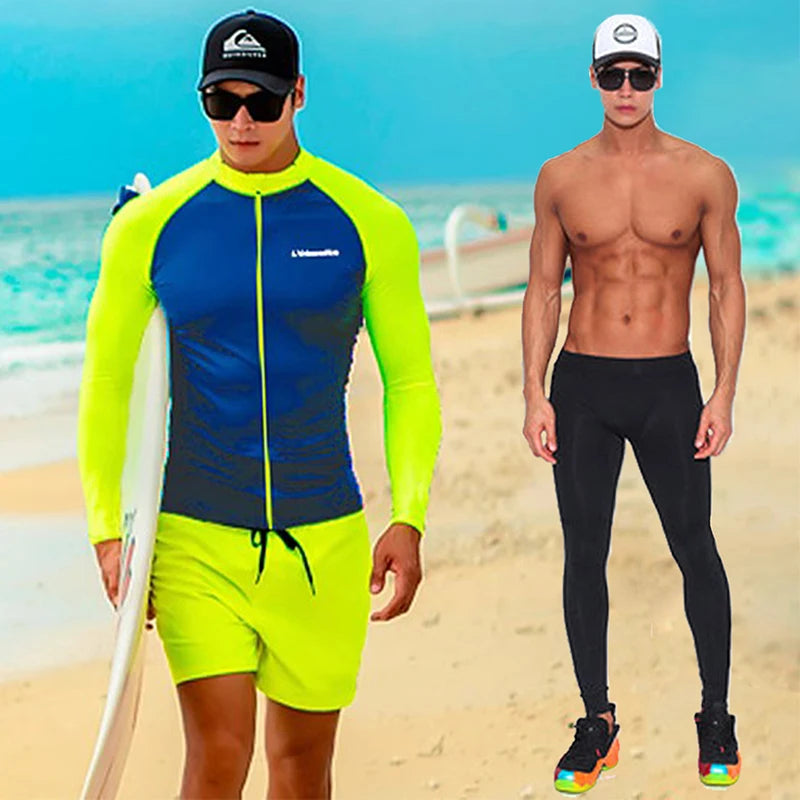 Rash Guard Uomo Manica Lunga anche con Zip Protezione UV