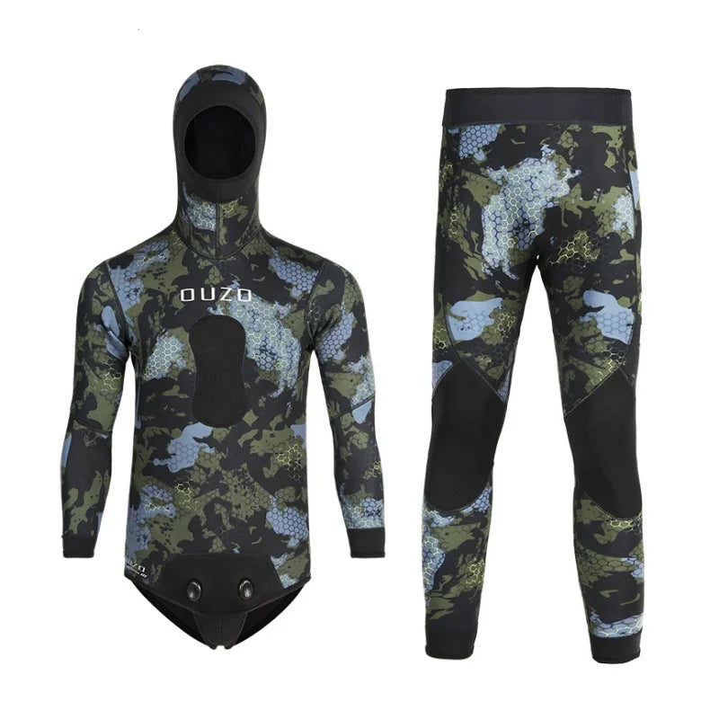 Muta da Uomo 2 Pezzi in Neoprene 3mm con Cappuccio