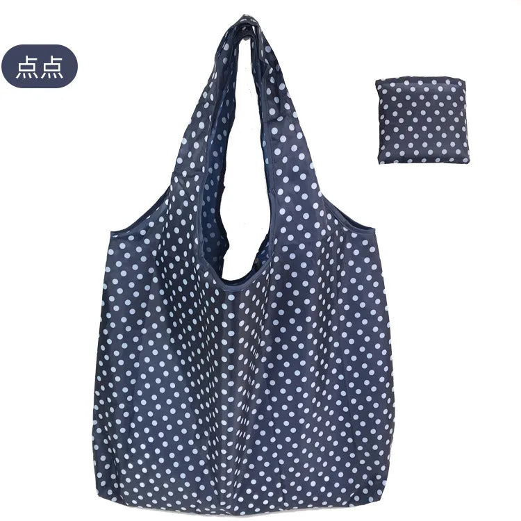Borsa Shopper Pieghevole Ecologica Riutilizzabile – Poliestere, Multiuso, 32 Fantasie – 46×60×8 cm