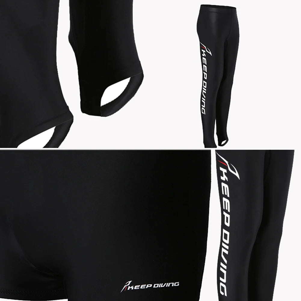 Pantaloni da Muta Uomo KEEP DIVING 2mm Neoprene con Staffa Sotto il Piede per Immersioni Snorkeling