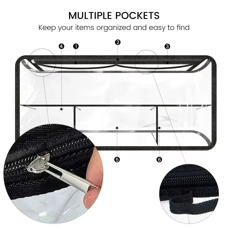 Organizzatore Trasparente in PVC per Borsa da Spiaggia – Inserto Impermeabile Pieghevole, 23×17,5 cm, 3 Colori