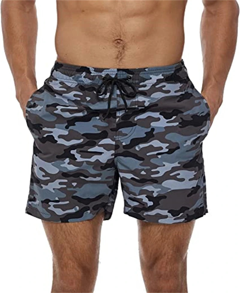 Pantaloncini da Bagno Uomo Fantasia – Costume Mare con Fodera in Rete e Tasche