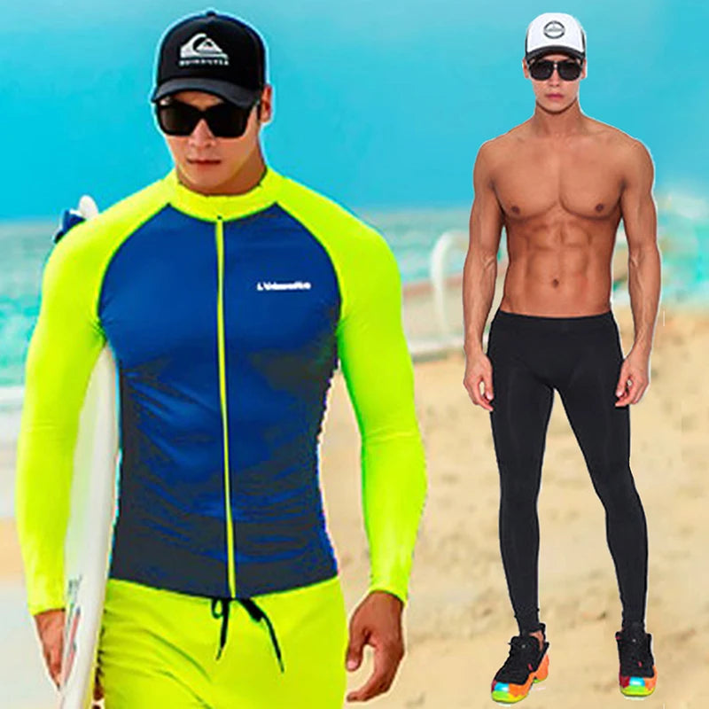 Rash Guard Uomo Manica Lunga anche con Zip Protezione UV