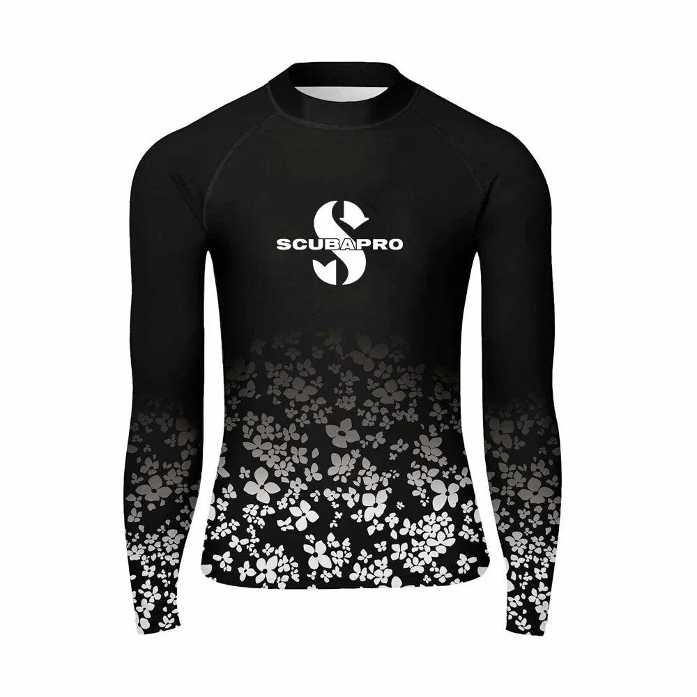 Rashguard Maniche Lunghe Uomo Scubapro con Stampa Grafica Protezione UV XS-XXXL