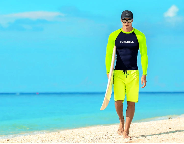 Rash Guard Uomo Manica Lunga anche con Zip Protezione UV