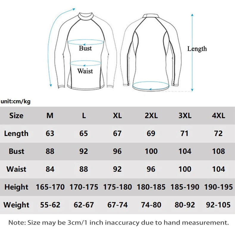 Rash Guard Uomo Manica Lunga anche con Zip Protezione UV
