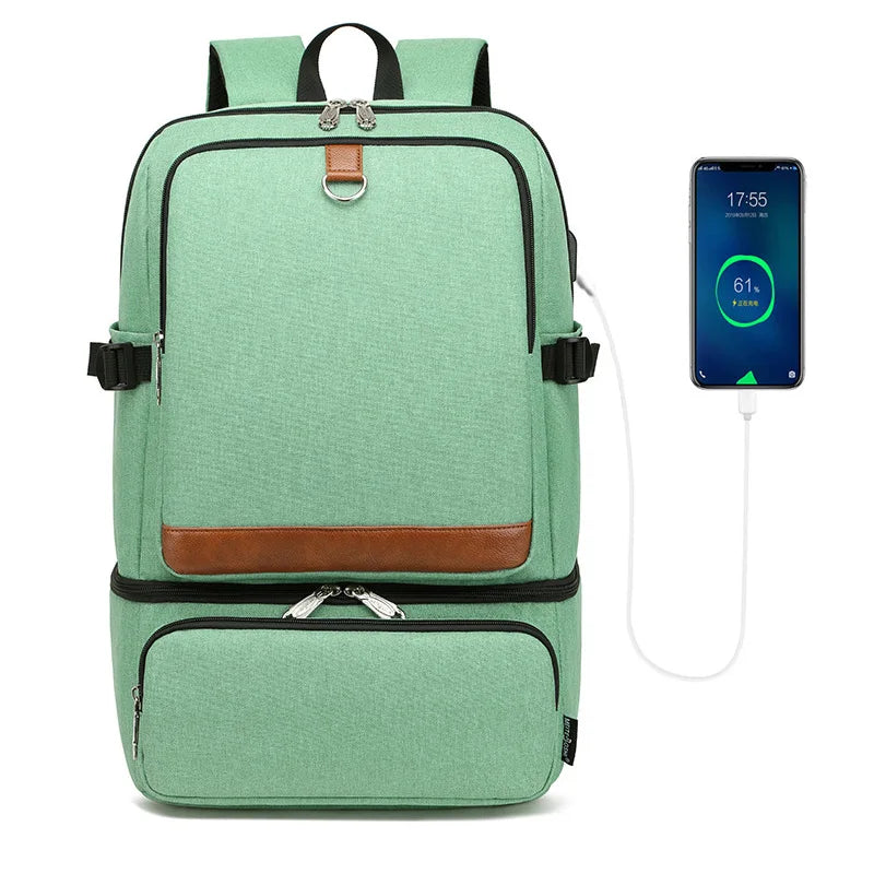 Zaino Impermeabile con Porta USB e Scomparto Laptop – Tessuto Oxford, Capacità 36-55L, 2 Colori