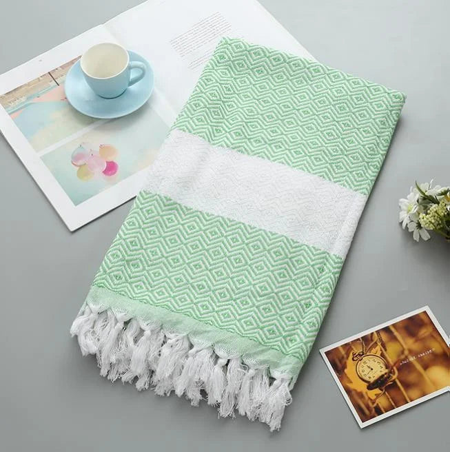 Telo Mare Turco Personalizzato con Ricamo del Nome – 100% Cotone, 8 Colori, 100×180 cm