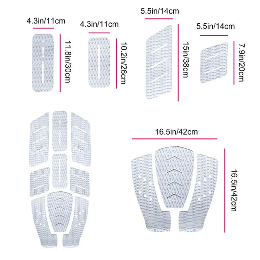 Traction Pad EVA per Tavola da Surf – Set 9 Pezzi, Colla 3M, Antiscivolo, 5 Colori