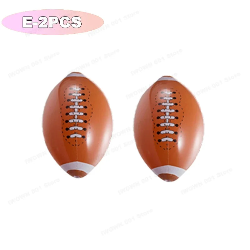Palloni Gonfiabili da Spiaggia con Grafica Sportiva – Baseball, Pallavolo, Calcio, Basket, Rugby – 30 cm