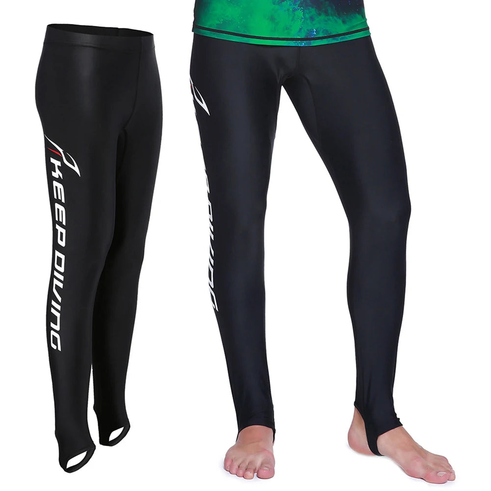 Pantaloni da Muta Uomo KEEP DIVING 2mm Neoprene con Staffa Sotto il Piede per Immersioni Snorkeling