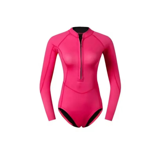 Muta Donna Monopezzo 2mm Neoprene Manica Lunga Cerniera Frontale per Immersioni Snorkeling