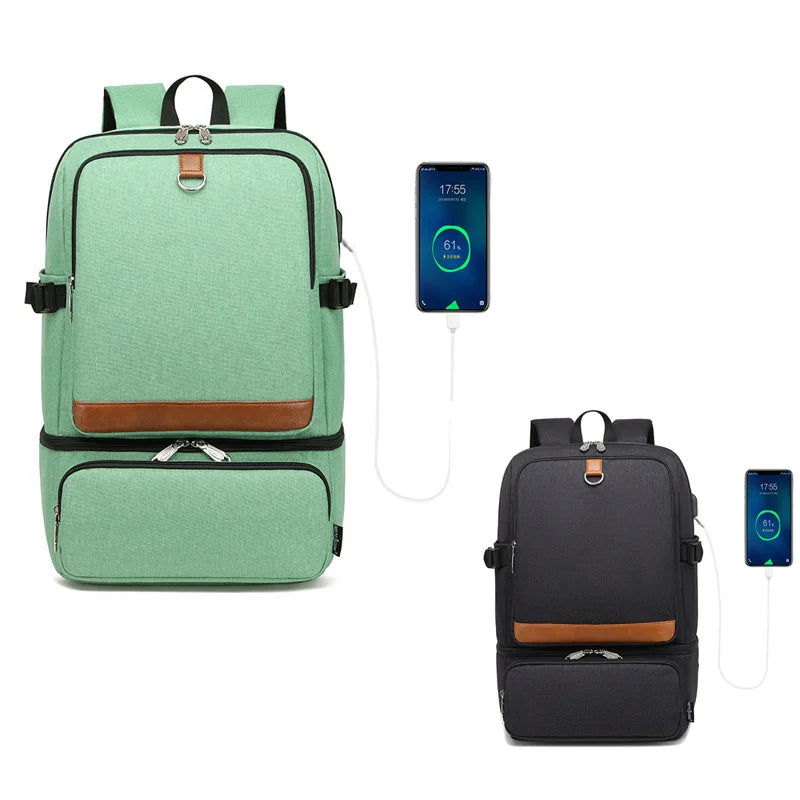 Zaino Impermeabile con Porta USB e Scomparto Laptop – Tessuto Oxford, Capacità 36-55L, 2 Colori