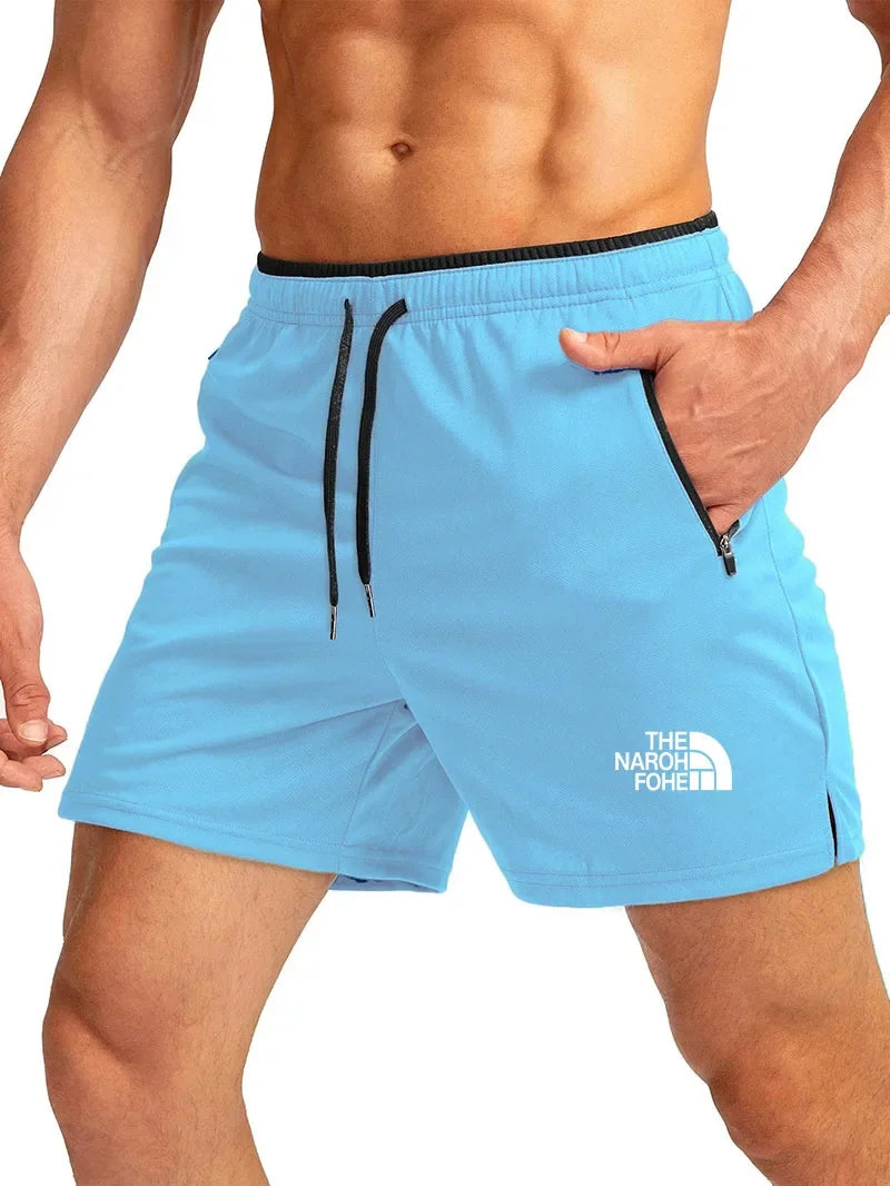Bermuda da Spiaggia Uomo Tinta Unita con Dettaglio Sportivo – Pantaloncini ad Asciugatura Rapida, S–4XL,9 Colori