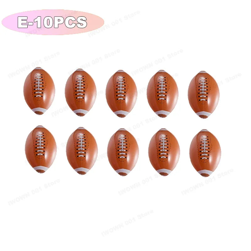 Palloni Gonfiabili da Spiaggia con Grafica Sportiva – Baseball, Pallavolo, Calcio, Basket, Rugby – 30 cm