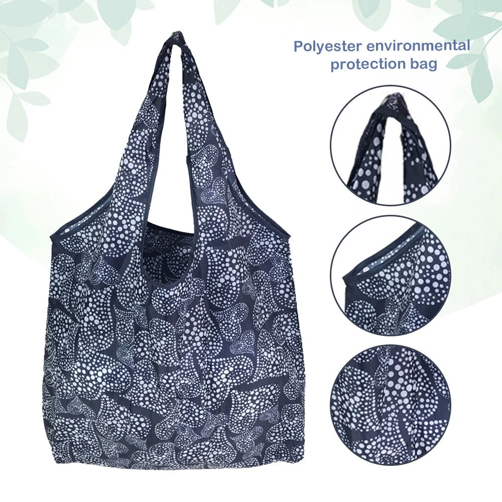 Borsa Shopper Pieghevole Ecologica Riutilizzabile – Poliestere, Multiuso, 32 Fantasie – 46×60×8 cm