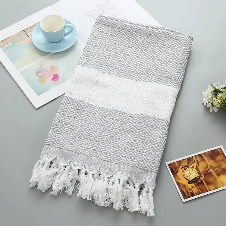 Telo Mare Turco Personalizzato con Ricamo del Nome – 100% Cotone, 8 Colori, 100×180 cm