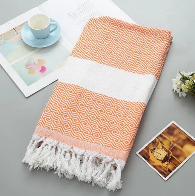 Telo Mare Turco Personalizzato con Ricamo del Nome – 100% Cotone, 8 Colori, 100×180 cm