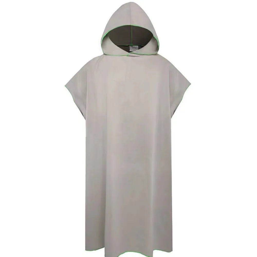 Poncho Asciugamano in Microfibra con Cappuccio – Asciugatura Rapida, Antivento,5 Colori