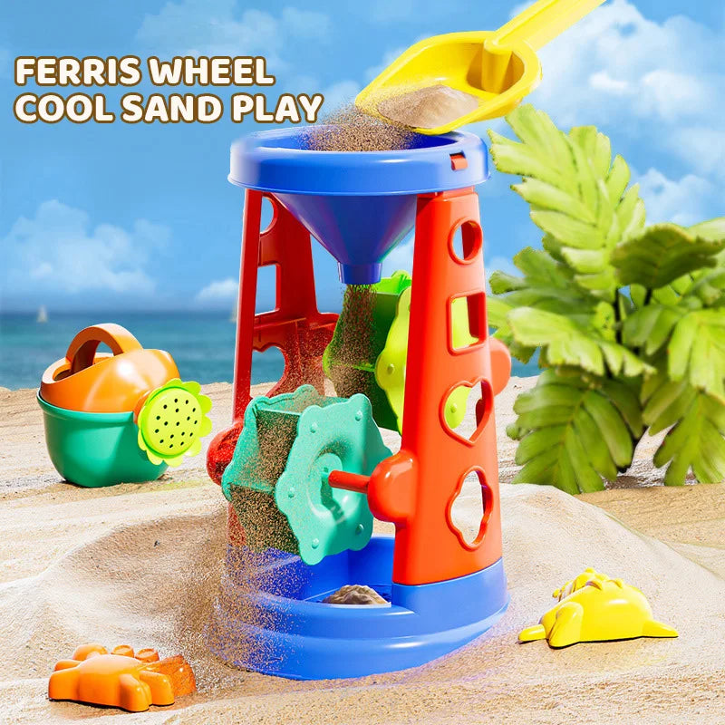 Set 31 Pezzi Giocattoli da Spiaggia per Bambini – Secchio, Pale, Stampi Dinosauri e Buggy