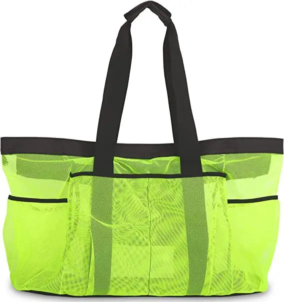 Borsa da Spiaggia in Rete Traspirante Grande Capacità – Pieghevole, Nylon, 67×45×18,5 cm, 3 Colori
