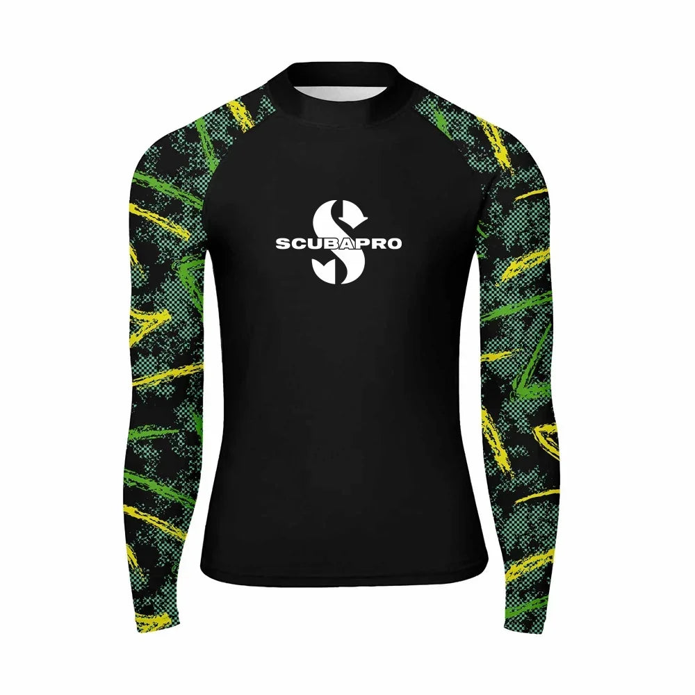 Rashguard Maniche Lunghe Uomo Scubapro con Stampa Grafica Protezione UV XS-XXXL