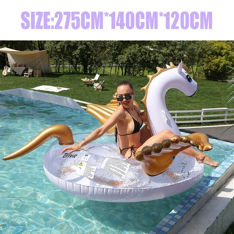 Galleggiante Gonfiabile Fantasia per Piscina – Unicorno, Fenicottero, Cigno e Altri Designs