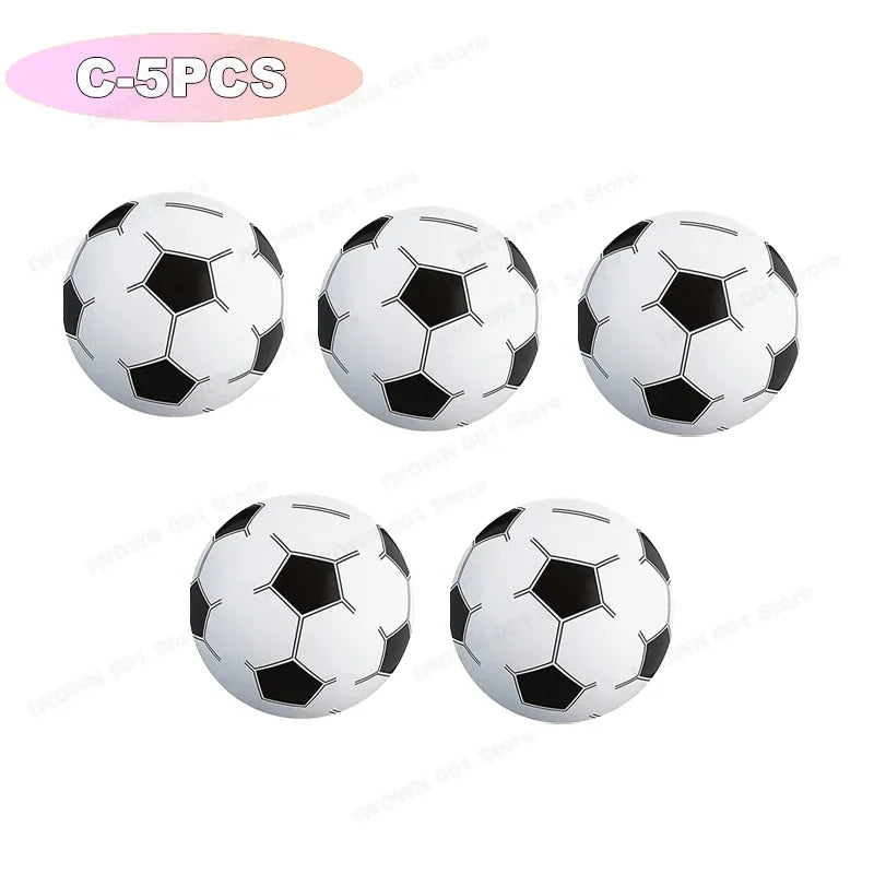 Palloni Gonfiabili da Spiaggia con Grafica Sportiva – Baseball, Pallavolo, Calcio, Basket, Rugby – 30 cm