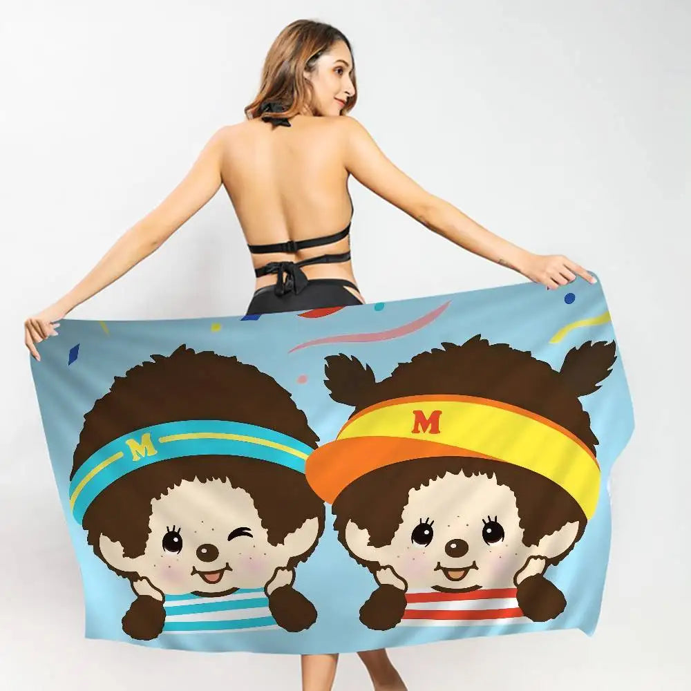 Telo Mare con Scimmietta Kawaii – Cotone e Poliestere – 10 Fantasie 7 Misure