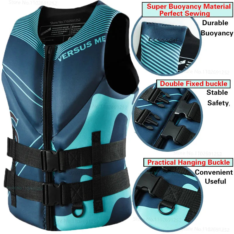 Giubbotto di Salvataggio in Neoprene per Adulti – Unisex, Super Galleggiabilità, Kayak Surf Rafting