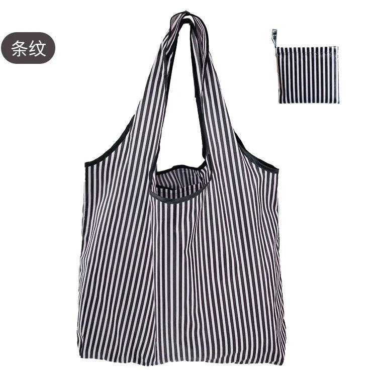 Borsa Shopper Pieghevole Ecologica Riutilizzabile – Poliestere, Multiuso, 32 Fantasie – 46×60×8 cm