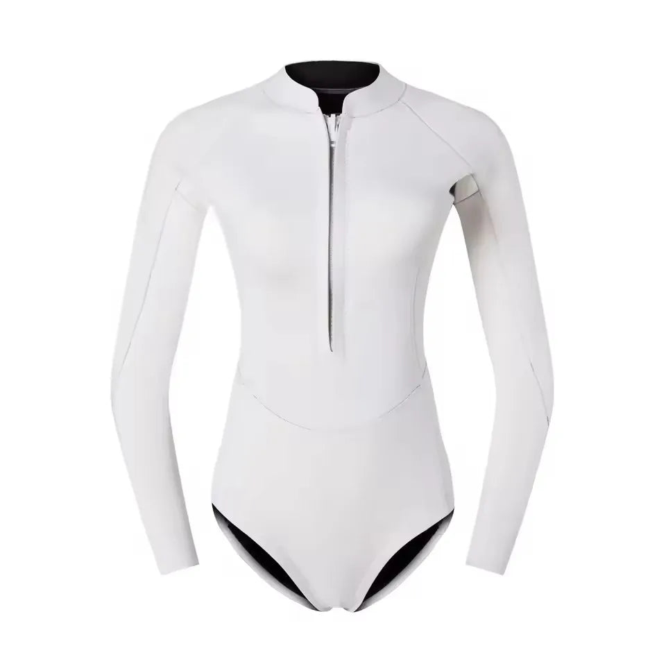 Muta Donna Monopezzo 2mm Neoprene Manica Lunga Cerniera Frontale per Immersioni Snorkeling