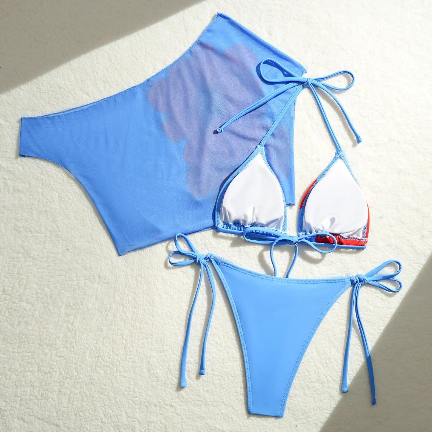 Bikini Donna 3 Pezzi Push Up Floreale Rosa Vintage Costume da Mare Estate 2026